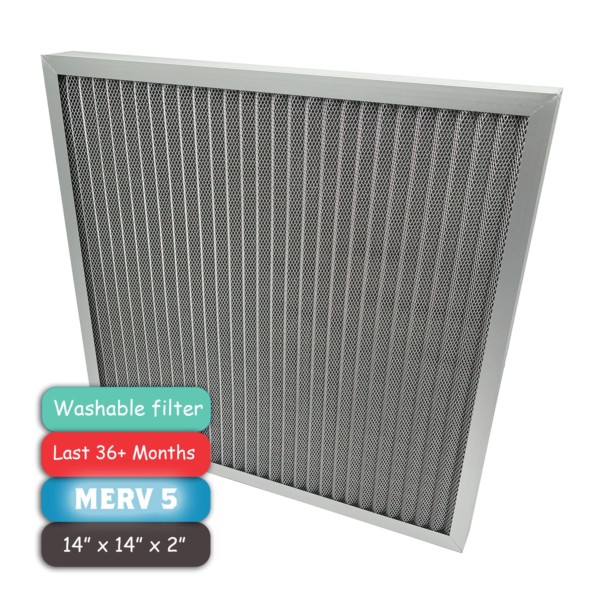 2" Washable Electrostatic Furnace Air Filter (MERV 5)