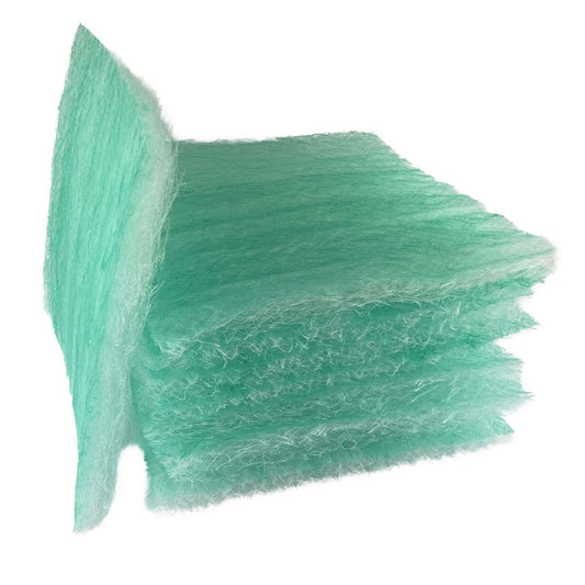 wioboy Paint Spray Booth Exhaust Filter Pad, 20" x 20" x 2.5" Fiberglass Paint Arrestor (15 Gram)