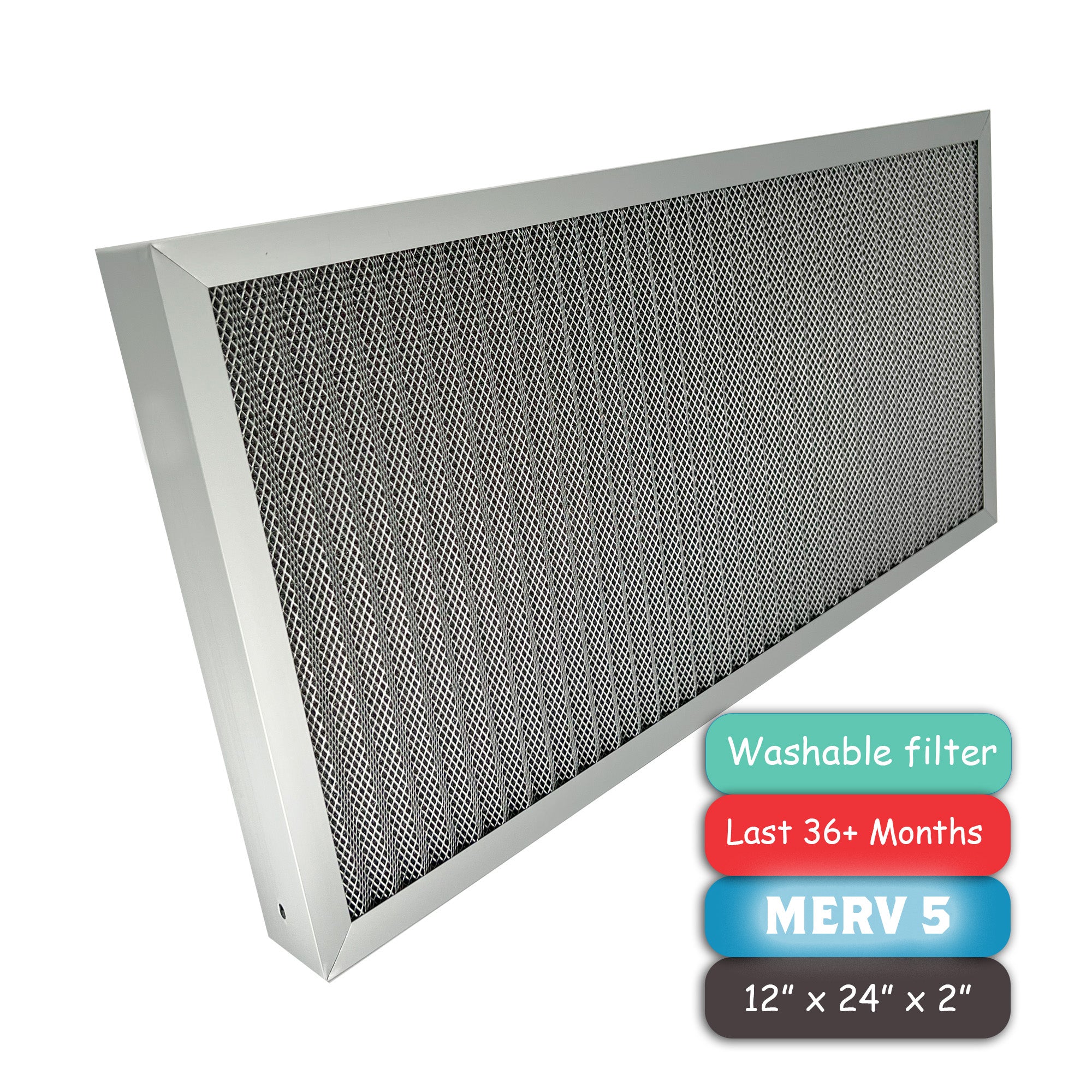 2" Washable Electrostatic Furnace Air Filter (MERV 5)