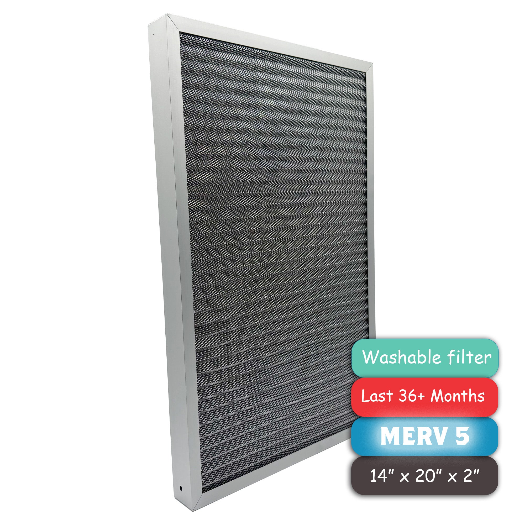 2" Washable Electrostatic Furnace Air Filter (MERV 5)