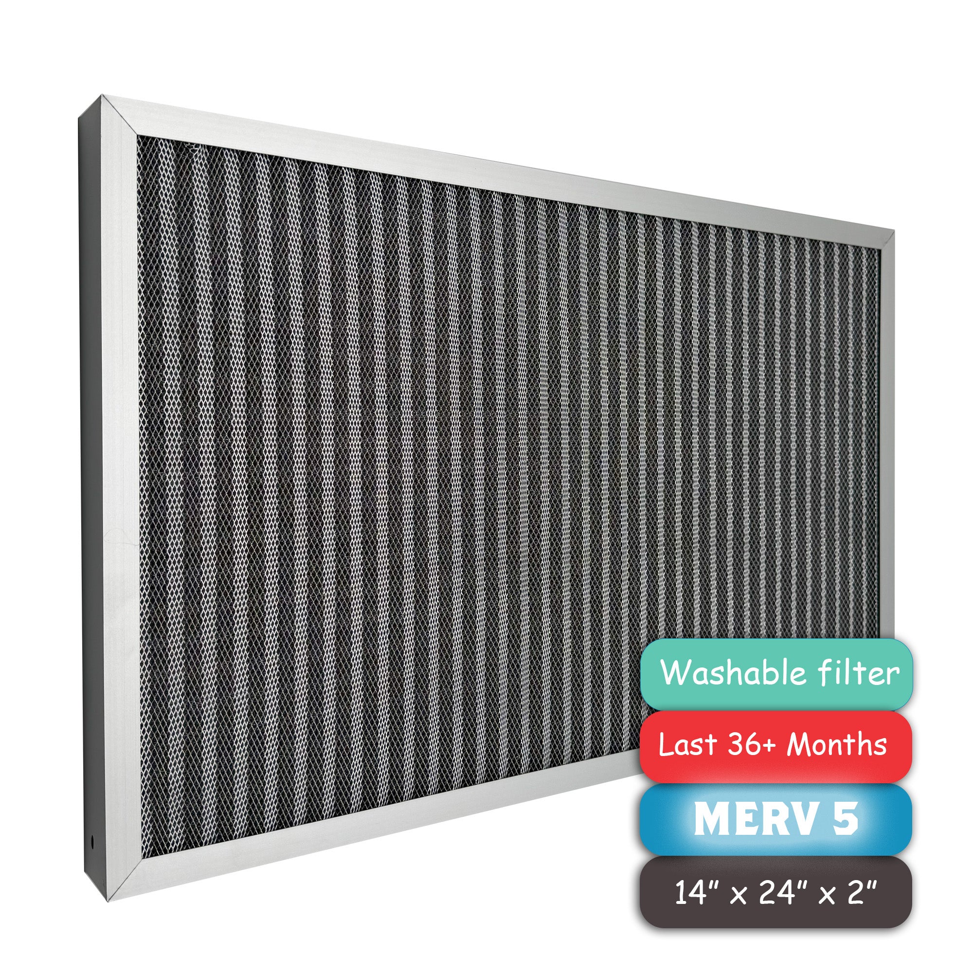 2" Washable Electrostatic Furnace Air Filter (MERV 5)