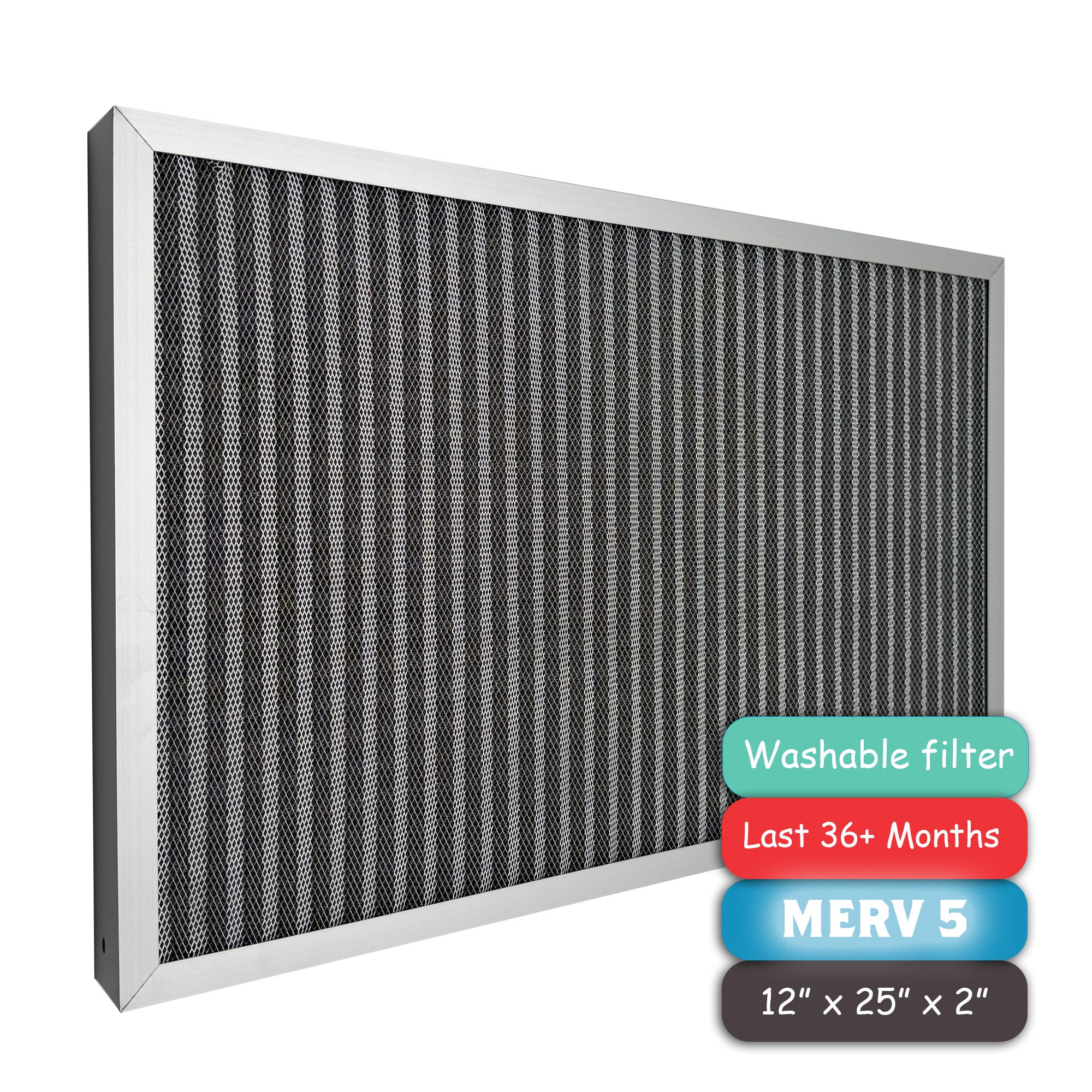 2" Washable Electrostatic Furnace Air Filter (MERV 5)