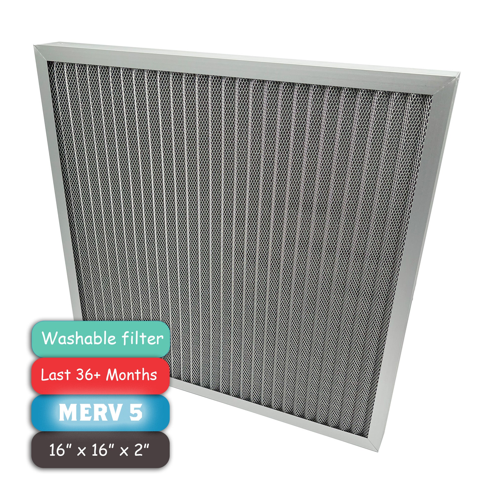 2" Washable Electrostatic Furnace Air Filter (MERV 5)