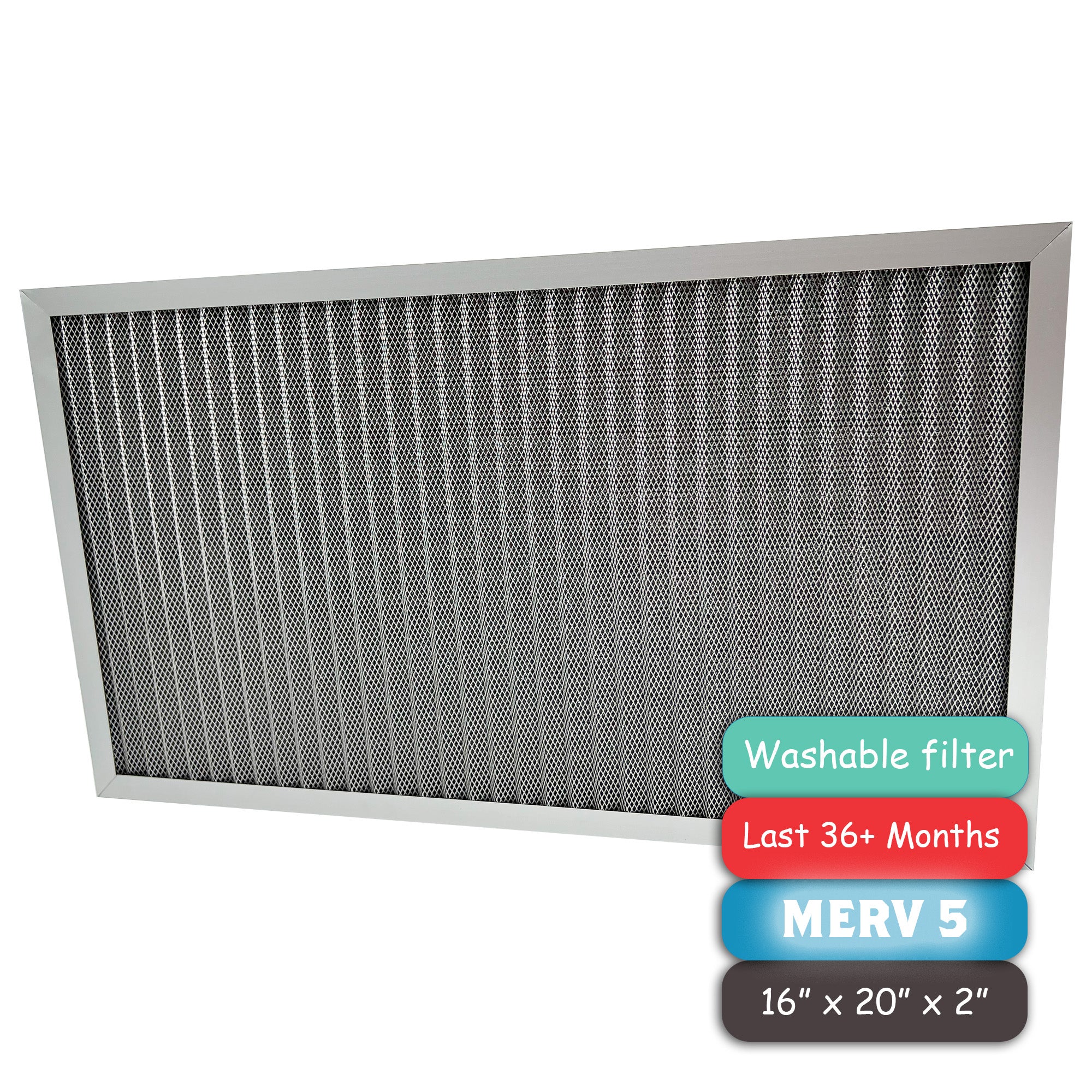 2" Washable Electrostatic Furnace Air Filter (MERV 5)