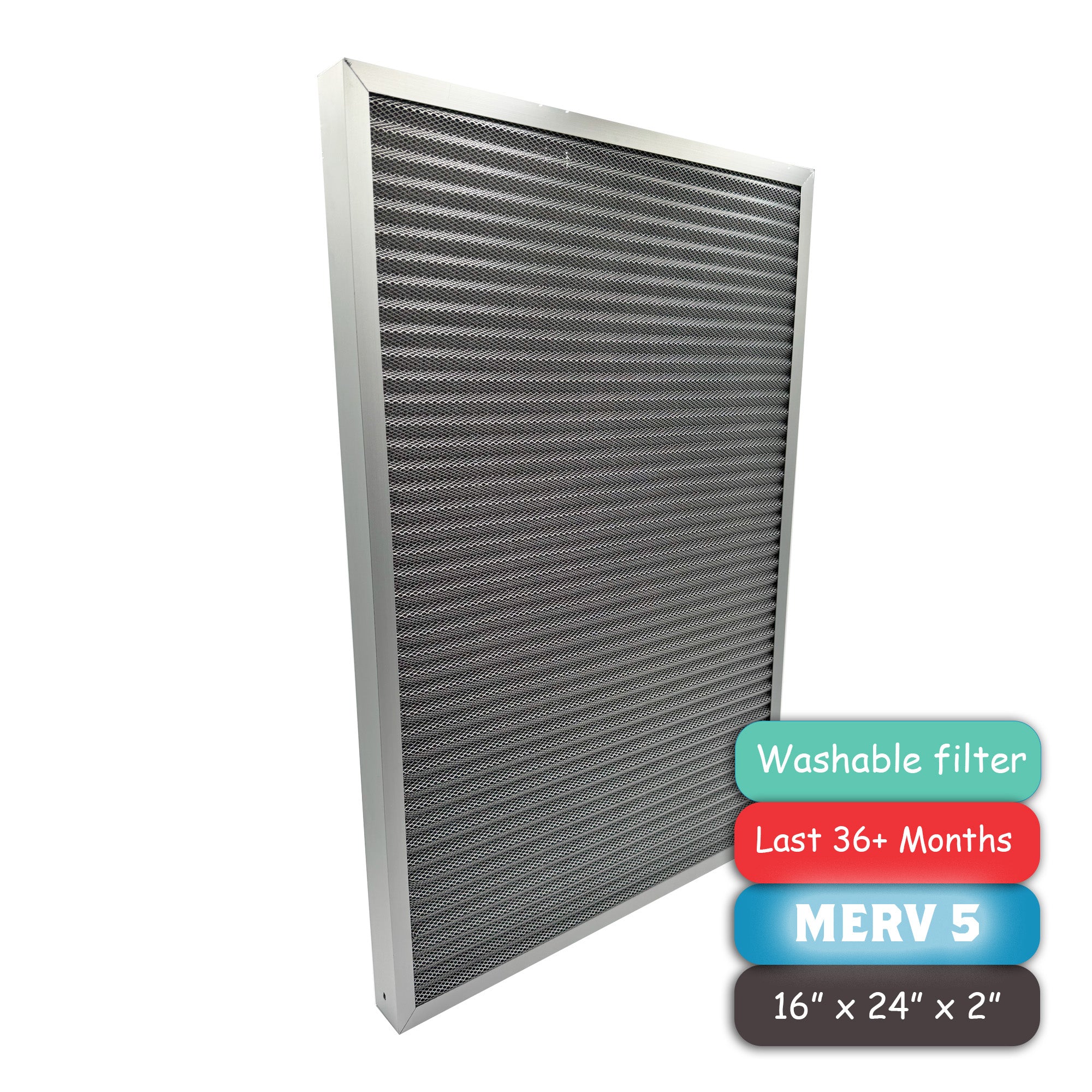 2" Washable Electrostatic Furnace Air Filter (MERV 5)