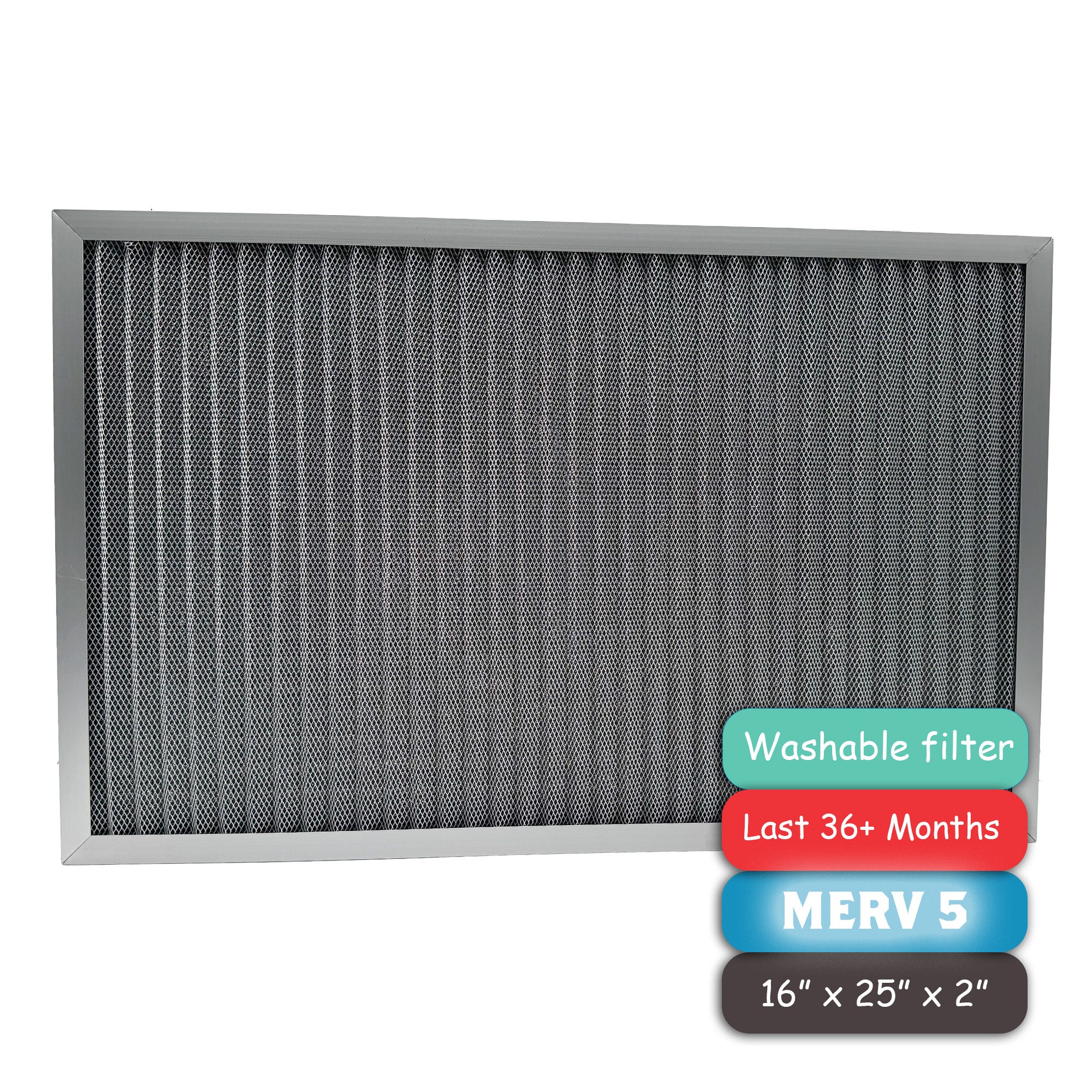 2" Washable Electrostatic Furnace Air Filter (MERV 5)