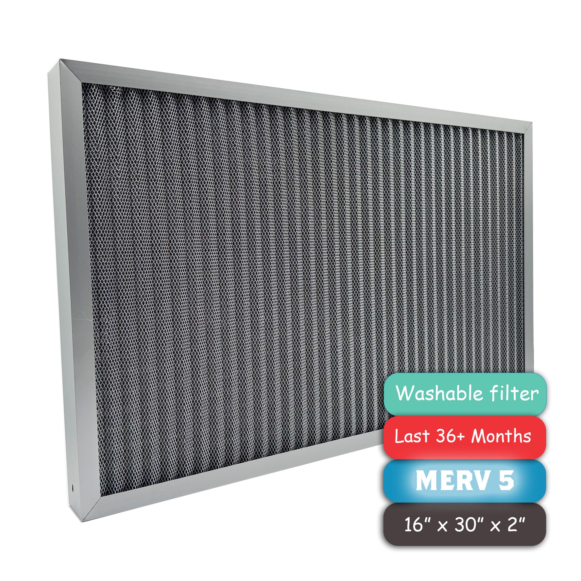 2" Washable Electrostatic Furnace Air Filter (MERV 5)