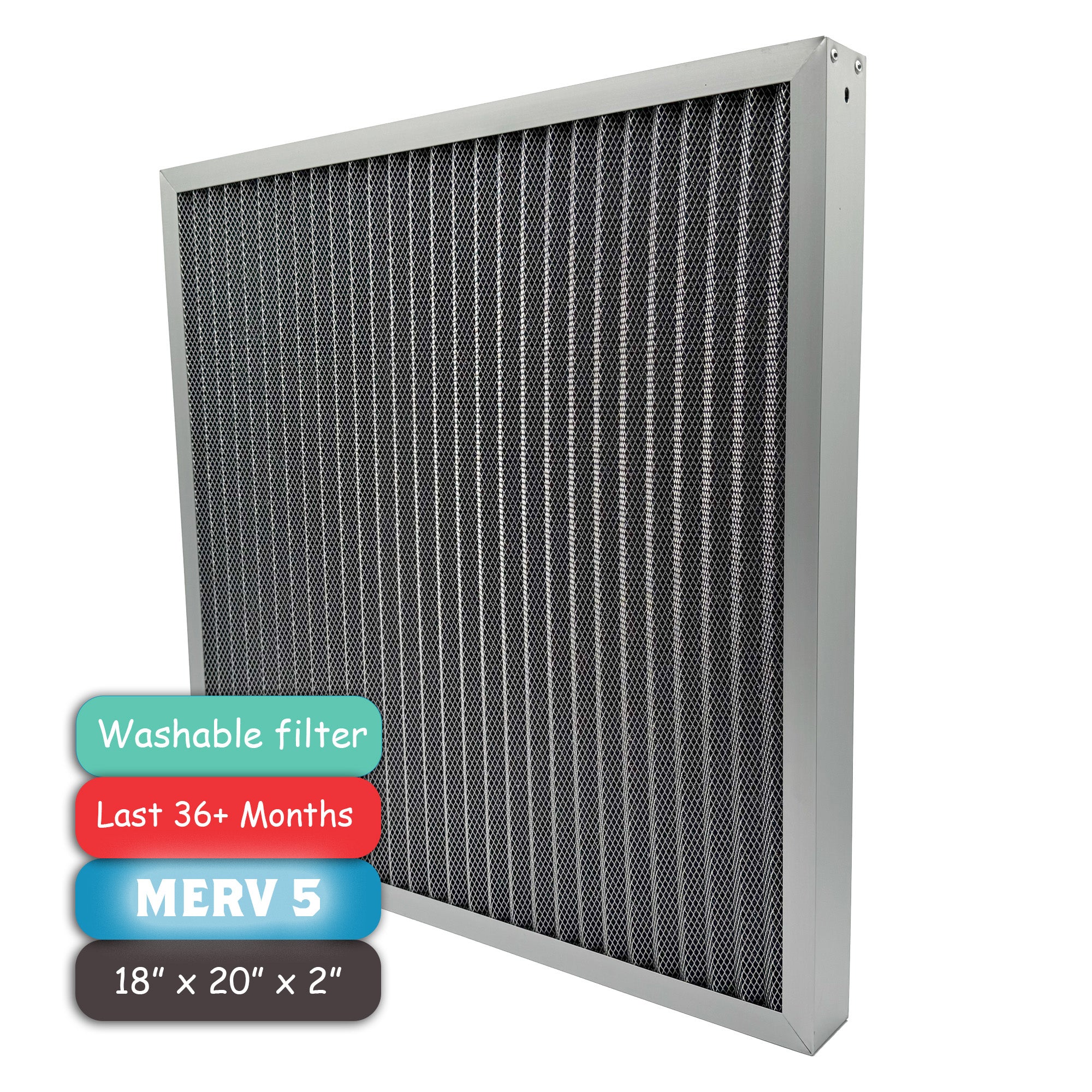 2" Washable Electrostatic Furnace Air Filter (MERV 5)
