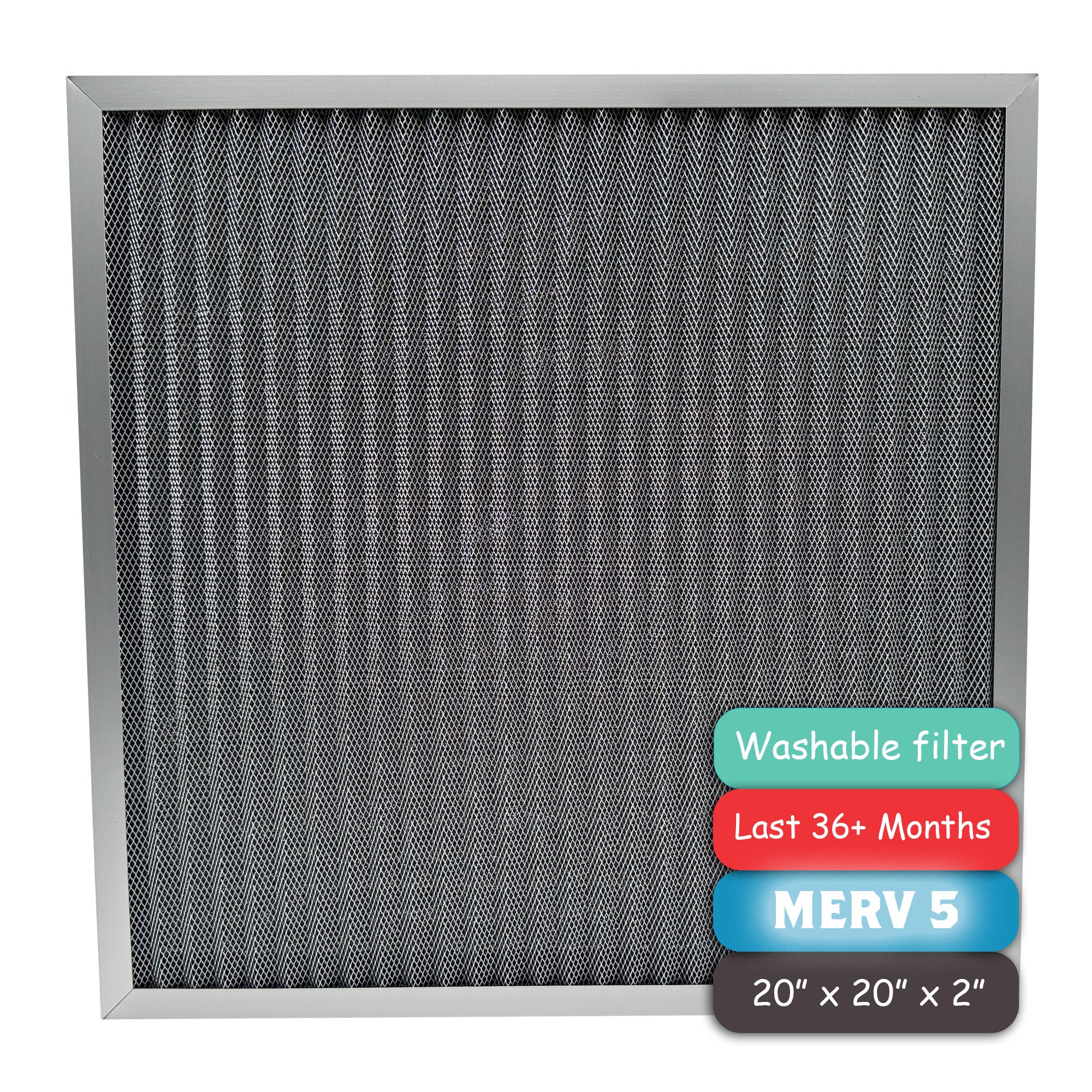 2" Washable Electrostatic Furnace Air Filter (MERV 5)
