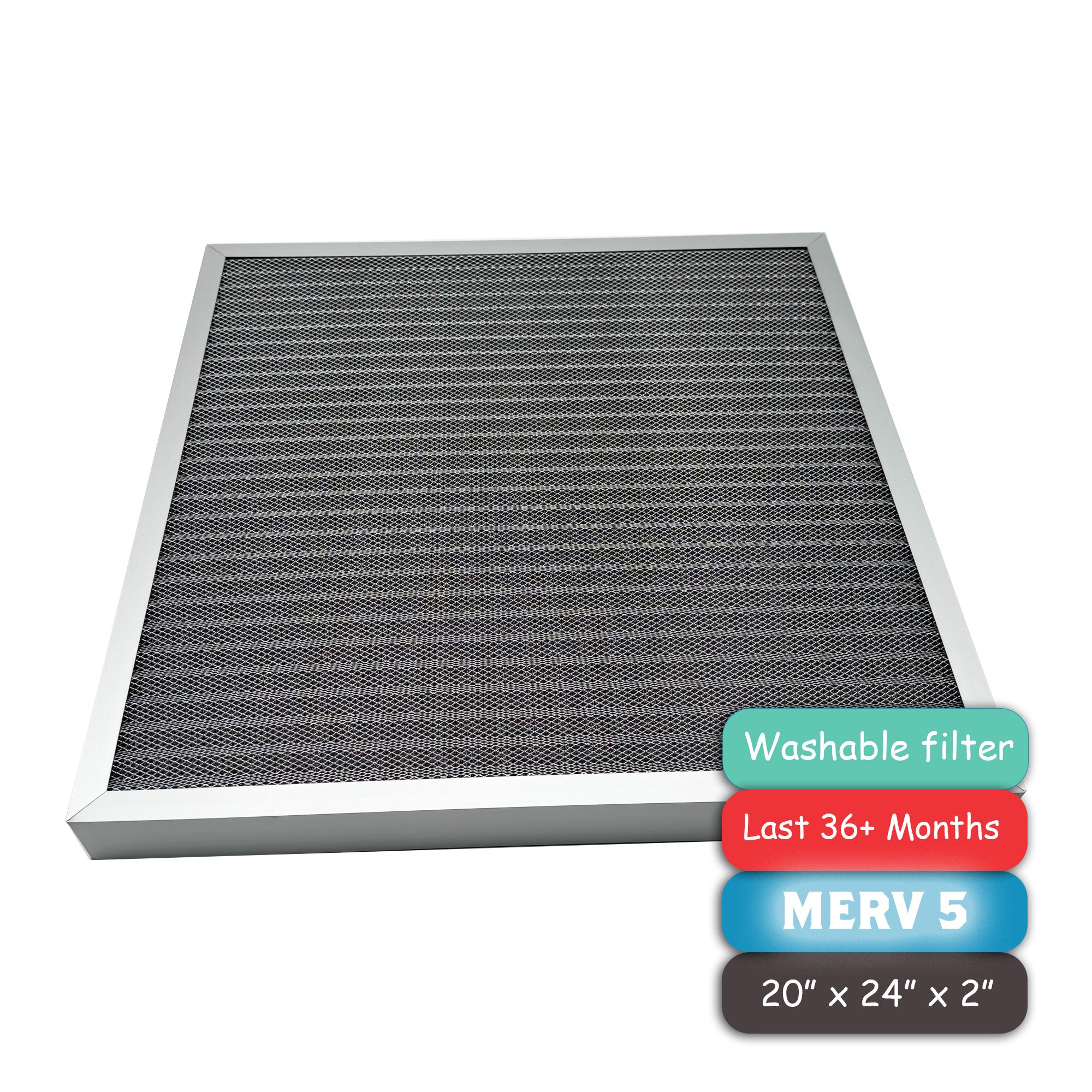 2" Washable Electrostatic Furnace Air Filter (MERV 5)