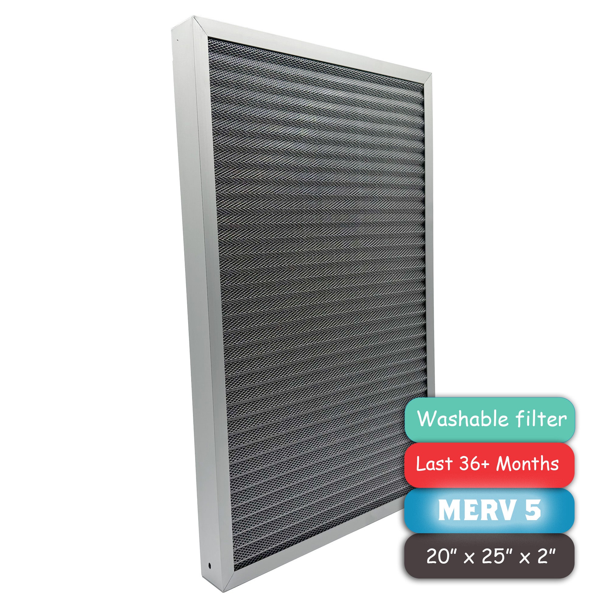2" Washable Electrostatic Furnace Air Filter (MERV 5)