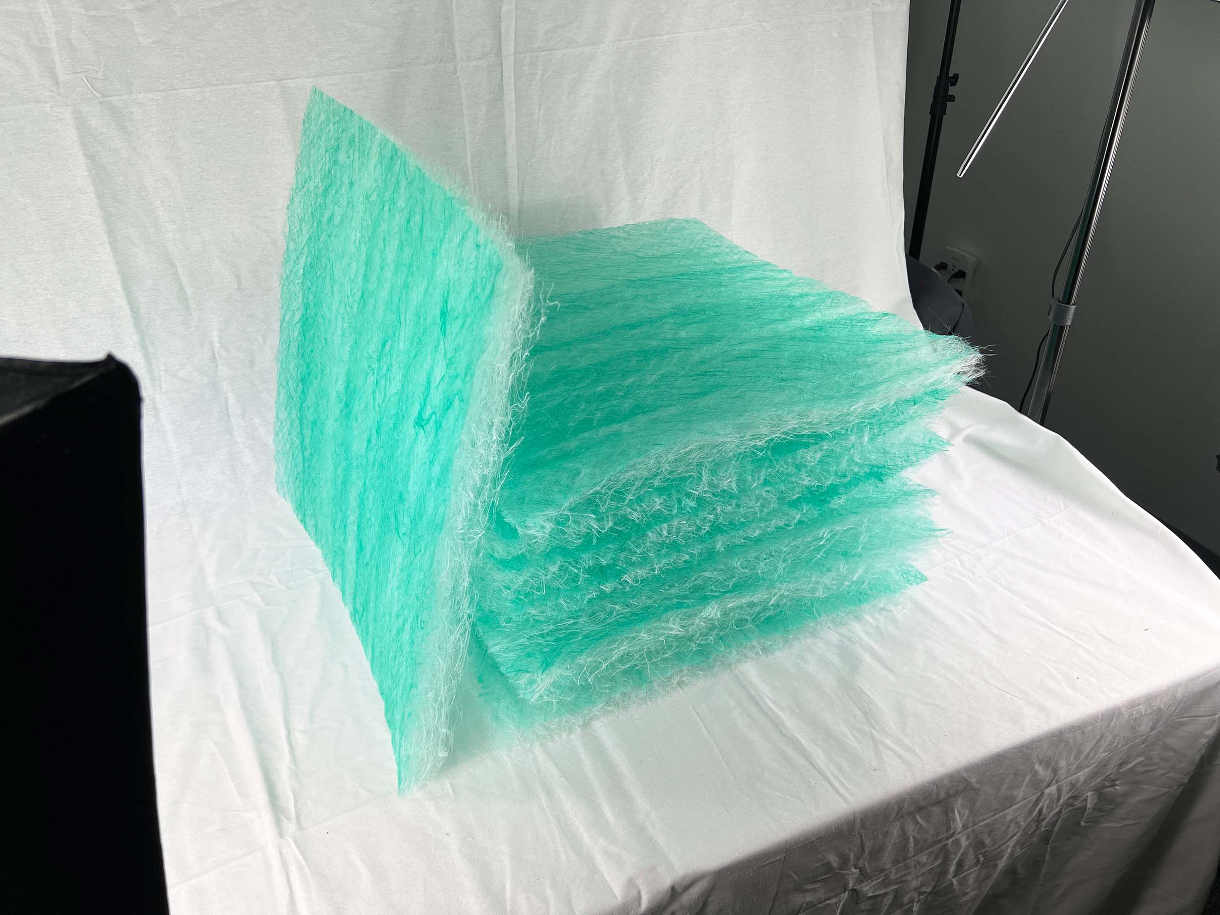 wioboy Paint Spray Booth Exhaust Filter Pad, 24" x 24" x 2.5" Fiberglass Paint Arrestor (15 Gram)